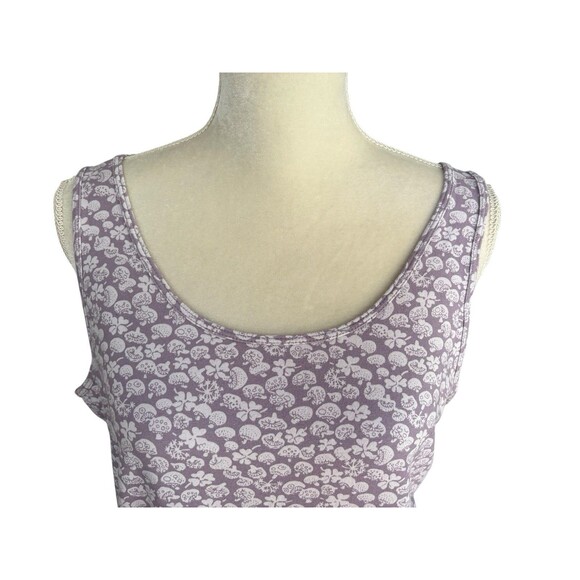 Duluth Trading Mushroom Floral Tank Top Women's Plus Size XXL Lavender Purple - Picture 13 of 14